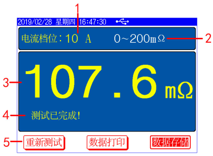 导通电阻测试结果